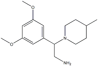 2-(3,5-dimethoxyphenyl)-2-(4-methylpiperidin-1-yl)ethan-1-amine Struktur