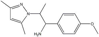 2-(3,5-dimethyl-1H-pyrazol-1-yl)-1-(4-methoxyphenyl)propan-1-amine Struktur