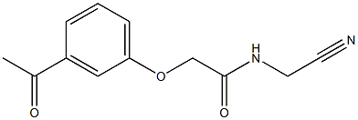 2-(3-acetylphenoxy)-N-(cyanomethyl)acetamide Struktur