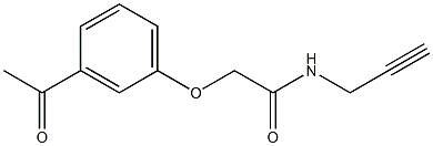 2-(3-acetylphenoxy)-N-prop-2-ynylacetamide Struktur