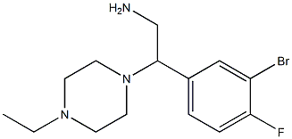 2-(3-bromo-4-fluorophenyl)-2-(4-ethylpiperazin-1-yl)ethanamine Struktur