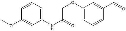 2-(3-formylphenoxy)-N-(3-methoxyphenyl)acetamide Struktur