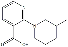 2-(3-methylpiperidin-1-yl)pyridine-3-carboxylic acid Struktur