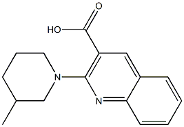 2-(3-methylpiperidin-1-yl)quinoline-3-carboxylic acid Struktur