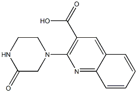 2-(3-oxopiperazin-1-yl)quinoline-3-carboxylic acid Struktur