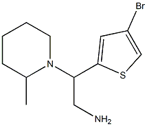 2-(4-bromothiophen-2-yl)-2-(2-methylpiperidin-1-yl)ethan-1-amine Struktur