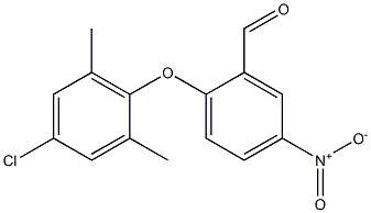 2-(4-chloro-2,6-dimethylphenoxy)-5-nitrobenzaldehyde Struktur