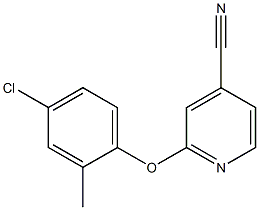 2-(4-chloro-2-methylphenoxy)pyridine-4-carbonitrile Struktur