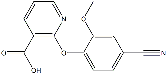 2-(4-cyano-2-methoxyphenoxy)nicotinic acid Struktur