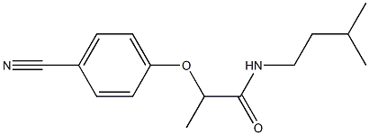 2-(4-cyanophenoxy)-N-(3-methylbutyl)propanamide Struktur