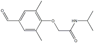 2-(4-formyl-2,6-dimethylphenoxy)-N-(propan-2-yl)acetamide Struktur