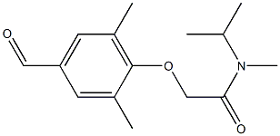 2-(4-formyl-2,6-dimethylphenoxy)-N-methyl-N-(propan-2-yl)acetamide Struktur