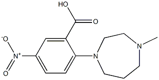 2-(4-methyl-1,4-diazepan-1-yl)-5-nitrobenzoic acid Struktur