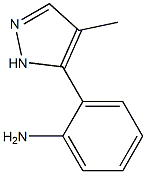 2-(4-methyl-1H-pyrazol-5-yl)aniline Struktur