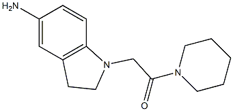 2-(5-amino-2,3-dihydro-1H-indol-1-yl)-1-(piperidin-1-yl)ethan-1-one Struktur