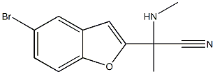 2-(5-bromo-1-benzofuran-2-yl)-2-(methylamino)propanenitrile Struktur