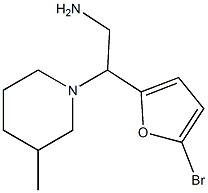 2-(5-bromo-2-furyl)-2-(3-methylpiperidin-1-yl)ethanamine Struktur