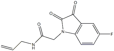 2-(5-fluoro-2,3-dioxo-2,3-dihydro-1H-indol-1-yl)-N-(prop-2-en-1-yl)acetamide Struktur