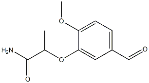 2-(5-formyl-2-methoxyphenoxy)propanamide Struktur