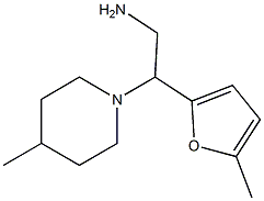 2-(5-methyl-2-furyl)-2-(4-methylpiperidin-1-yl)ethanamine Struktur