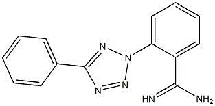 2-(5-phenyl-2H-1,2,3,4-tetrazol-2-yl)benzene-1-carboximidamide Struktur