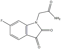 2-(6-fluoro-2,3-dioxo-2,3-dihydro-1H-indol-1-yl)acetamide Struktur