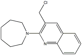 2-(azepan-1-yl)-3-(chloromethyl)quinoline Struktur