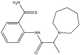 2-(azepan-1-yl)-N-(2-carbamothioylphenyl)propanamide Struktur