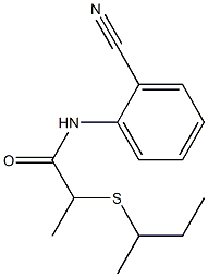 2-(butan-2-ylsulfanyl)-N-(2-cyanophenyl)propanamide Struktur