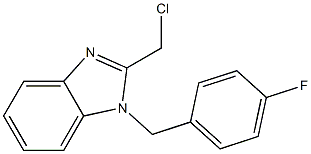 2-(chloromethyl)-1-[(4-fluorophenyl)methyl]-1H-1,3-benzodiazole Struktur