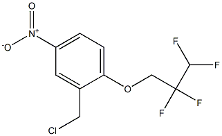 2-(chloromethyl)-4-nitro-1-(2,2,3,3-tetrafluoropropoxy)benzene Struktur