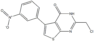 2-(chloromethyl)-5-(3-nitrophenyl)-3H,4H-thieno[2,3-d]pyrimidin-4-one Struktur