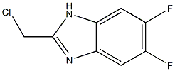 2-(chloromethyl)-5,6-difluoro-1H-1,3-benzodiazole Struktur