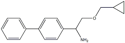 2-(cyclopropylmethoxy)-1-(4-phenylphenyl)ethan-1-amine Struktur