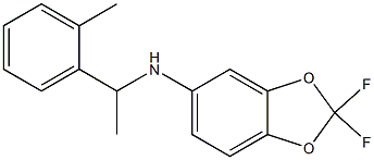 2,2-difluoro-N-[1-(2-methylphenyl)ethyl]-2H-1,3-benzodioxol-5-amine Struktur