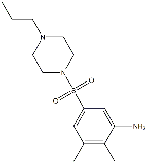 2,3-dimethyl-5-[(4-propylpiperazine-1-)sulfonyl]aniline Struktur