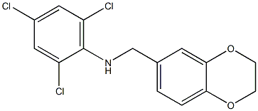 2,4,6-trichloro-N-(2,3-dihydro-1,4-benzodioxin-6-ylmethyl)aniline Struktur