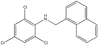 2,4,6-trichloro-N-(naphthalen-1-ylmethyl)aniline Struktur