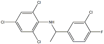 2,4,6-trichloro-N-[1-(3-chloro-4-fluorophenyl)ethyl]aniline Struktur