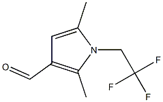 2,5-dimethyl-1-(2,2,2-trifluoroethyl)-1H-pyrrole-3-carbaldehyde Struktur