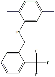 2,5-dimethyl-N-{[2-(trifluoromethyl)phenyl]methyl}aniline Struktur