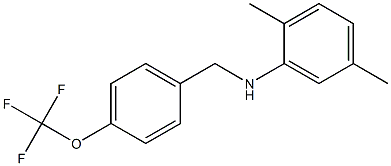 2,5-dimethyl-N-{[4-(trifluoromethoxy)phenyl]methyl}aniline Struktur