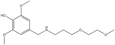 2,6-dimethoxy-4-({[3-(2-methoxyethoxy)propyl]amino}methyl)phenol Struktur