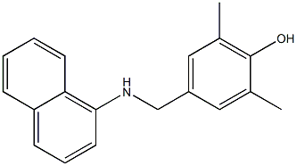 2,6-dimethyl-4-[(naphthalen-1-ylamino)methyl]phenol Struktur