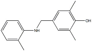 2,6-dimethyl-4-{[(2-methylphenyl)amino]methyl}phenol Struktur