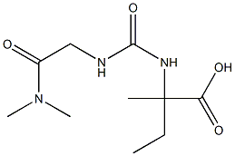 2-[({[2-(dimethylamino)-2-oxoethyl]amino}carbonyl)amino]-2-methylbutanoic acid Struktur