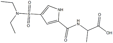 2-[({4-[(diethylamino)sulfonyl]-1H-pyrrol-2-yl}carbonyl)amino]propanoic acid Struktur