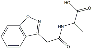 2-[(1,2-benzisoxazol-3-ylacetyl)amino]propanoic acid Struktur