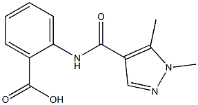 2-[(1,5-dimethyl-1H-pyrazole-4-)(methyl)amido]benzoic acid Struktur