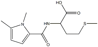 2-[(1,5-dimethyl-1H-pyrrol-2-yl)formamido]-4-(methylsulfanyl)butanoic acid Struktur